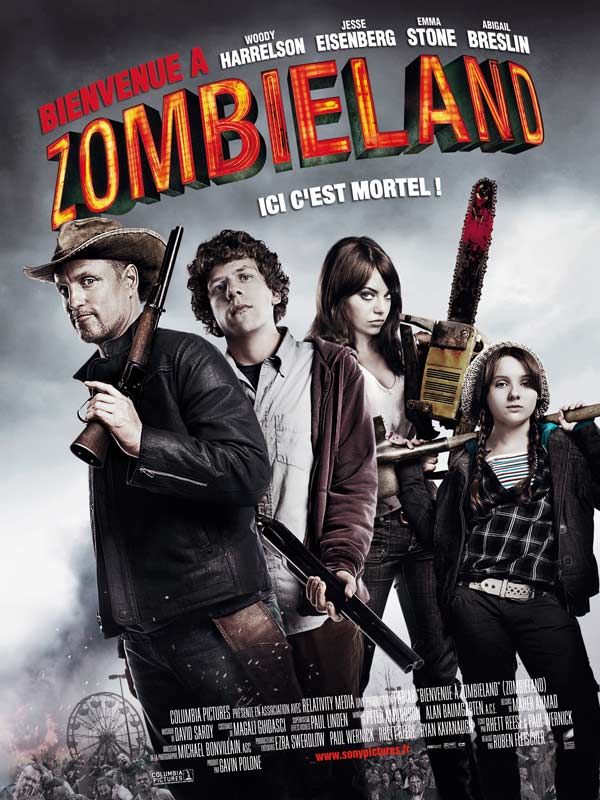 Bienvenue a zombieland emma stone woody harrelson jesse eisenberg