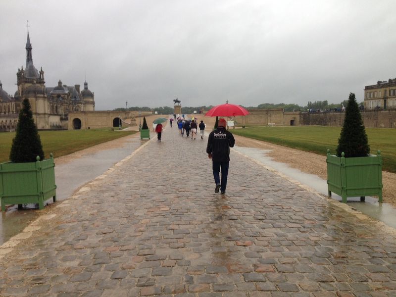 Chateau de chantilly pluie